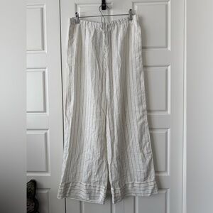 NWT H&M Wide Leg Linen Blend Pant - Size M